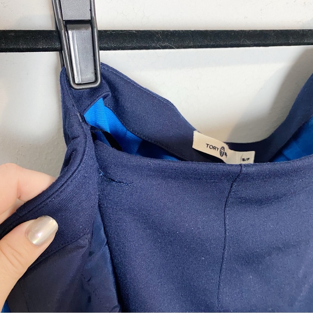 Tory Sport Blue Two Tone Wrap Maxi Skirt - Picture 8 of 14